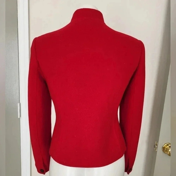 CARLISLE Wool/Angora Blend Full Double Zipper Red Jacket/ Blazer(2) - Picture 4 of 11